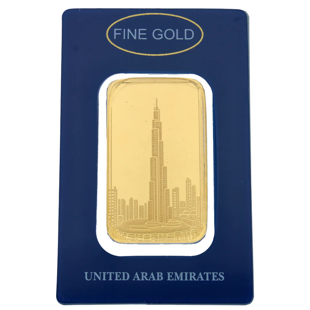 50g Burj Khalifa Pure 999.9 Fine Gold Bar 24KT - FKJGBR24K2346 - Image 3