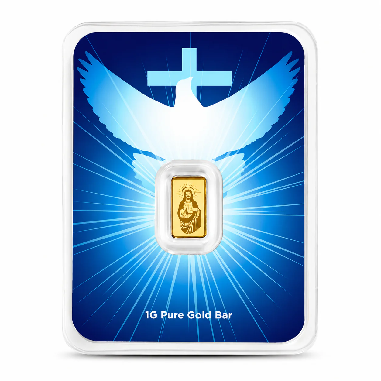 Blessings of Jesus Christ 1 Gram Gold Bar 24KT - FKJGBR24K6954