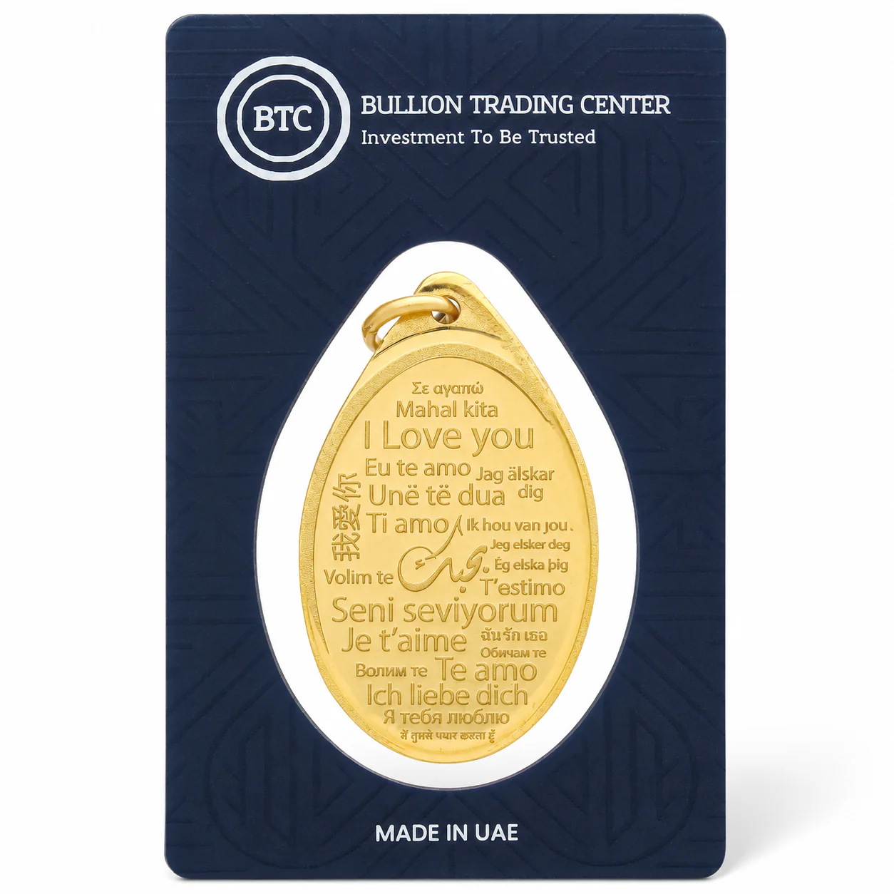 BTC 1/2 Ounce I Love You Gold Pendant 24KT – FKJGBR24K6936 - Image 2
