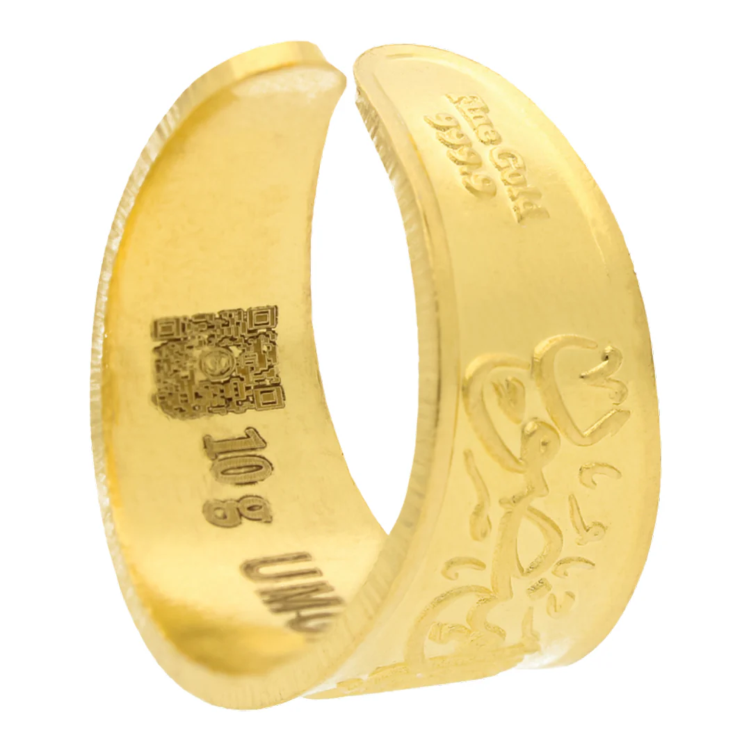BTC 10 Grams Tawagah Ring 24KT - FKJRN24K6915 - Image 2