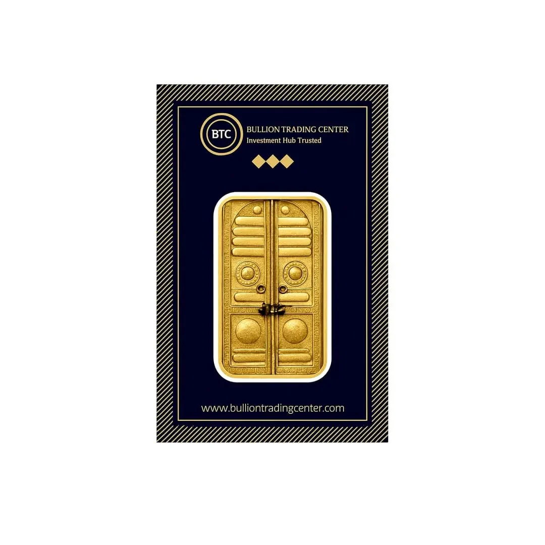 BTC 100 Grams The Door of the Kaaba Gold Bar 24KT - FKJGBR24K6636