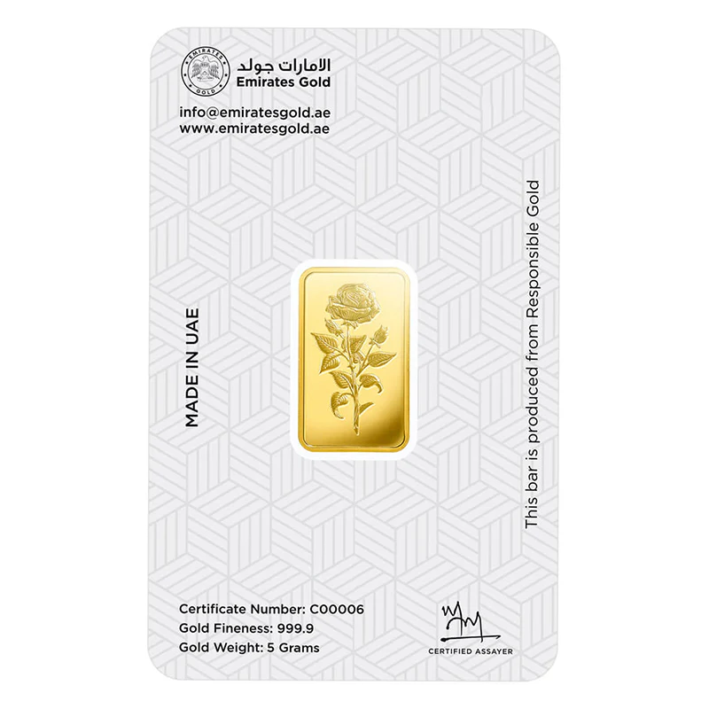 Emirates 5 Grams 999.9 Purity Gold Bar - FKJGBR24K2197 - Image 4