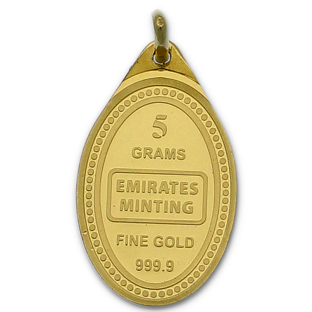Emirates Minting 5.2 Grams Gold Classic Flower Pendant 24KT 999.9 Purity - FKJPND24K2284 - Image 3