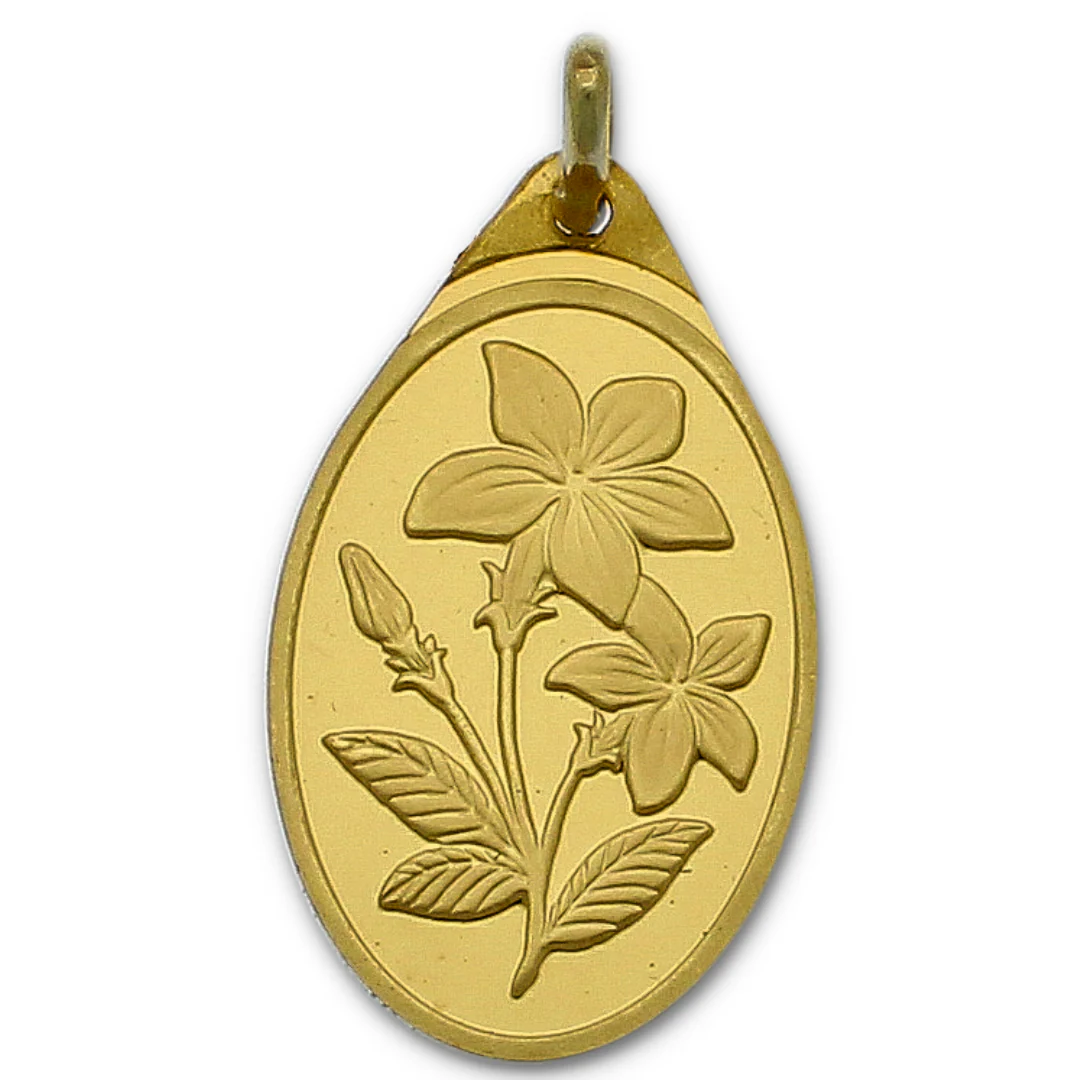 Emirates Minting 5.2 Grams Gold Classic Flower Pendant 24KT 999.9 Purity - FKJPND24K2284 - Image 4