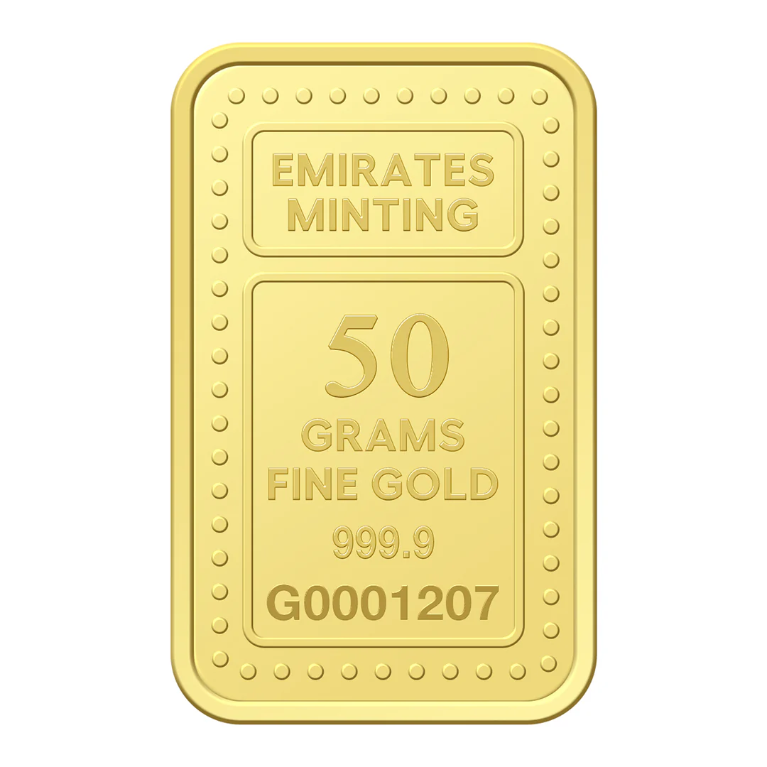 Emirates Minting 50 Grams 999.9 Purity Gold Bar - FKJGBR24K2258 - Image 3
