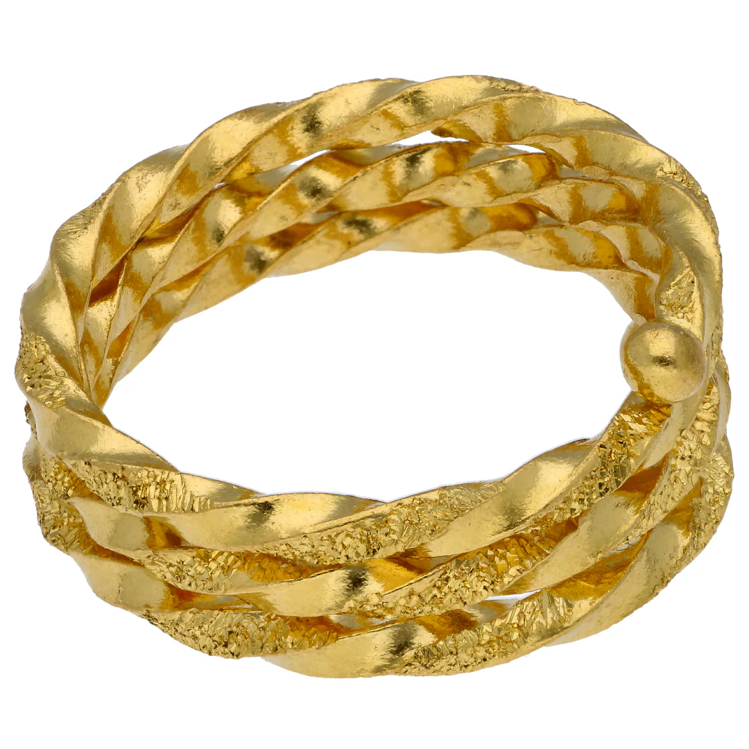 Gold 10 Grams Spiral Ring 24KT - FKJRN24KU6568 - Image 2