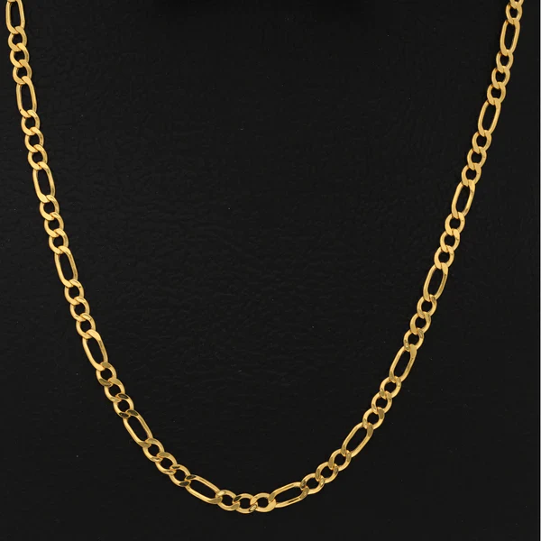 Gold 18 Inches Figaro Chain 18KT - FKJCN18KU6555 - Image 2