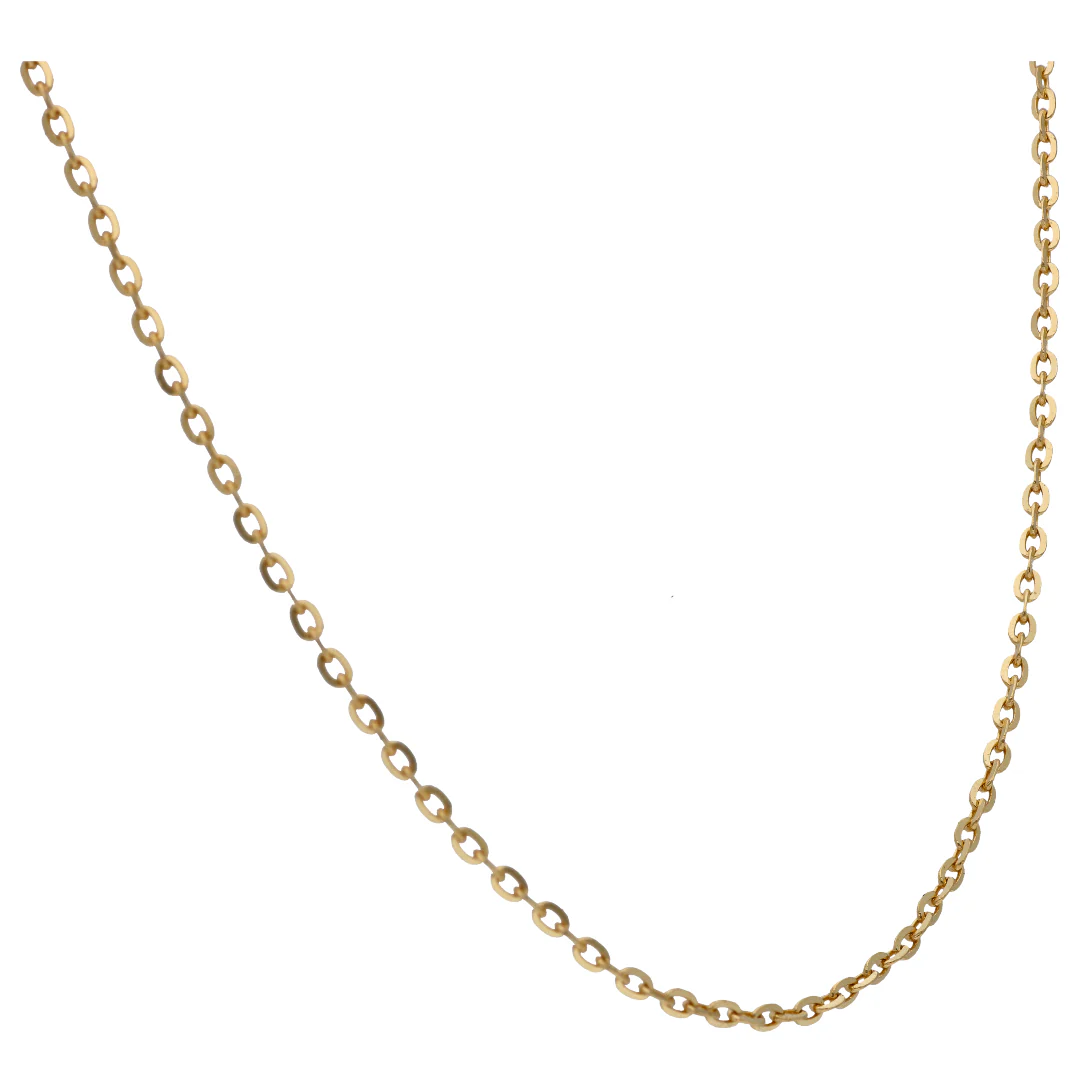 Gold 18 Inches Inter Link Chain 18KT - FKJCN18KU6547 - Image 4