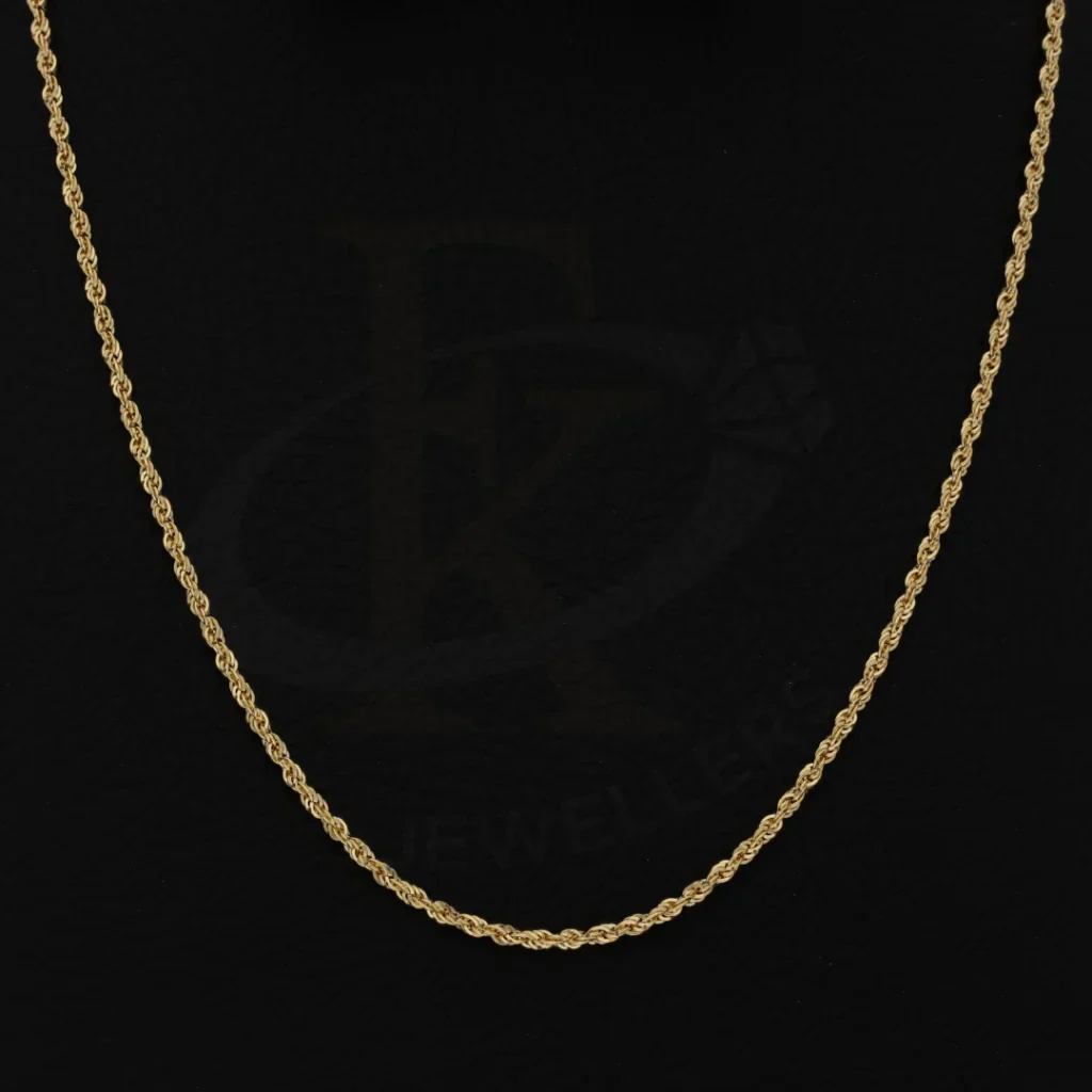 Gold 18 Inches Rope Chain 18KT - FKJCN18K8338 - Image 2