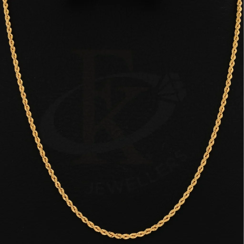 Gold 18 Inches Rope Chain 18KT - FKJCN18KU6553 - Image 2