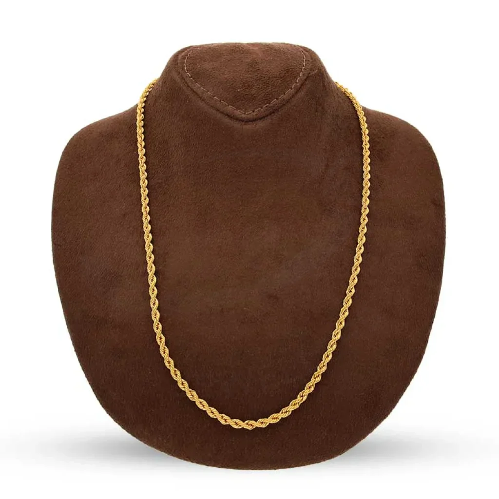 Gold 24 Inches Rope Chain 22KT - FKJCN22K2496 - Image 3