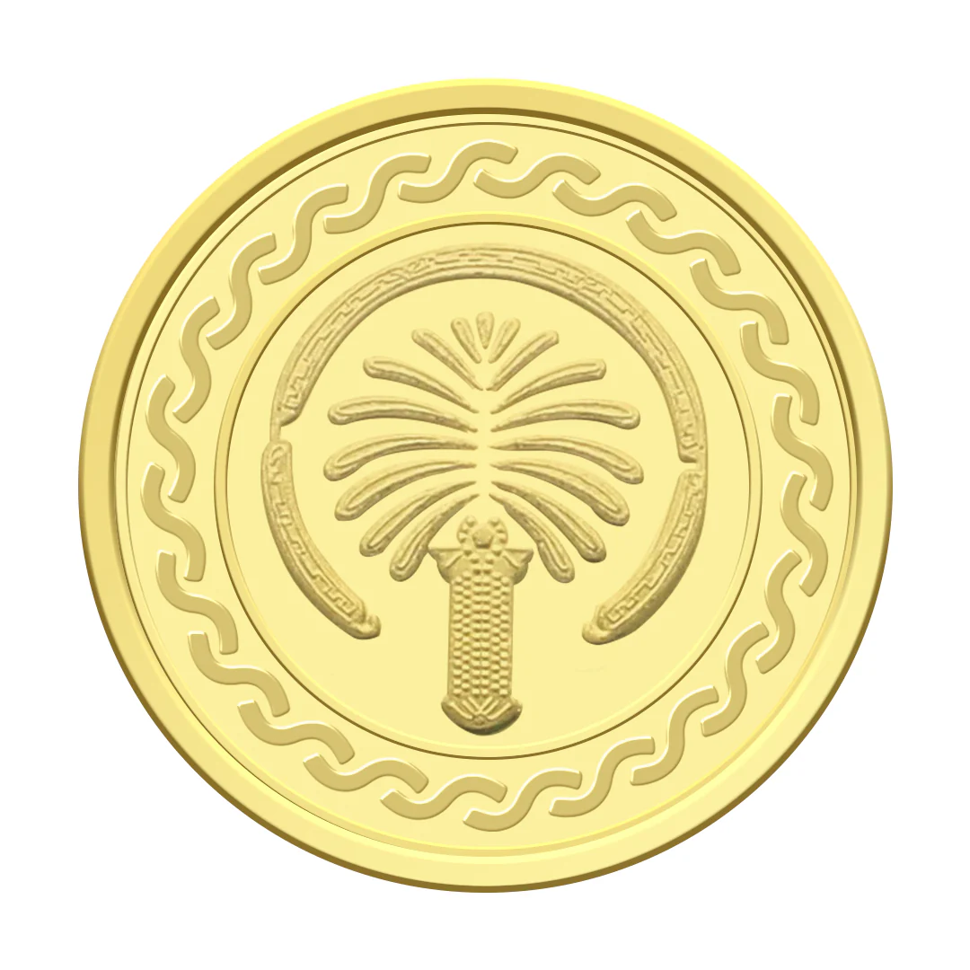 Gold 8 Gram Dubai Palm Coin 24KT 999.9 Purity - FKJCON24KU4014 - Image 4