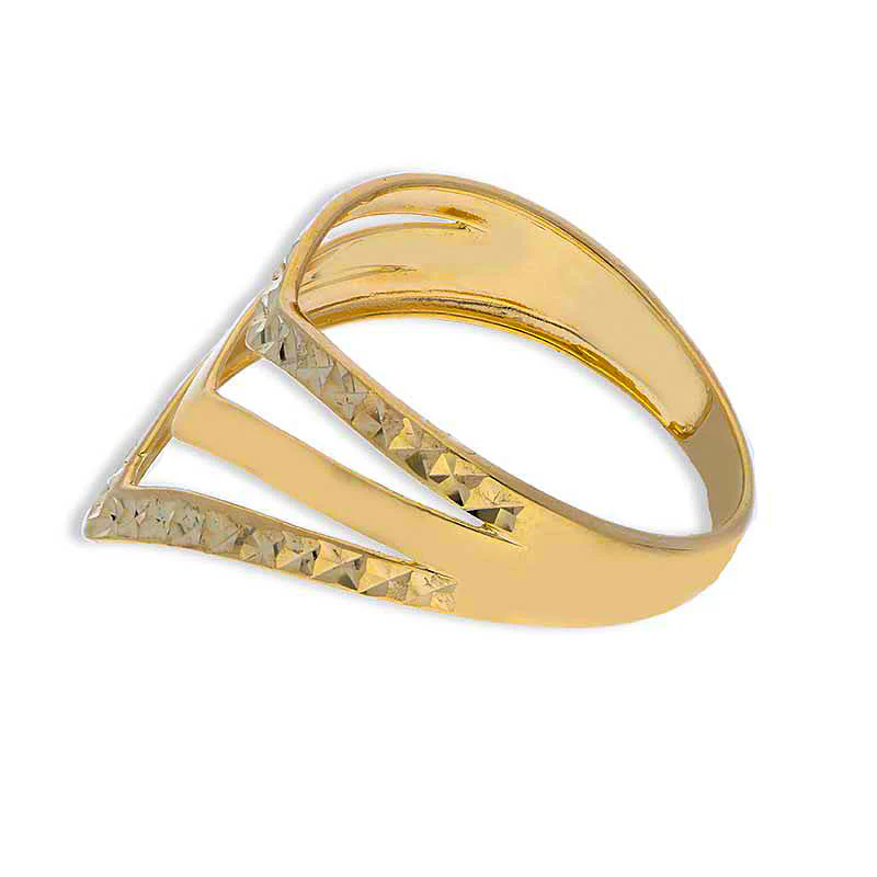 Gold Arrow Shaped Ring 18KT - FKJRN18KU2081 - Image 5