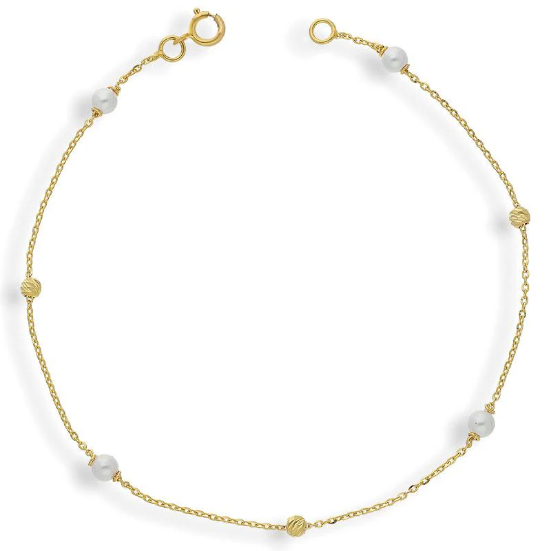Gold Balls Bracelet 21KT - FKJBRL21K2266