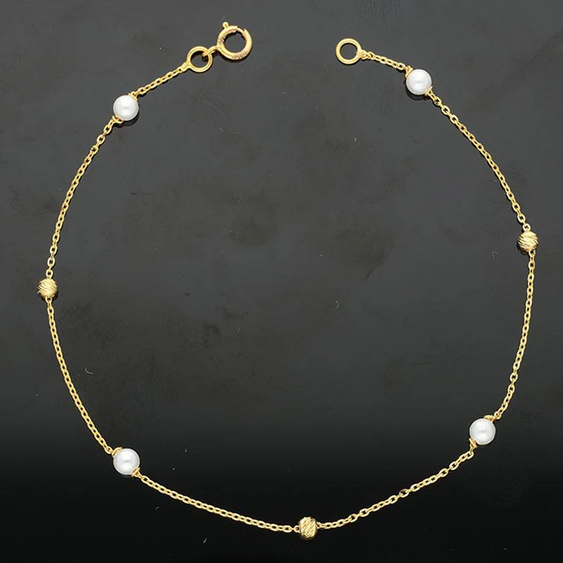 Gold Balls Bracelet 21KT - FKJBRL21K2266 - Image 3