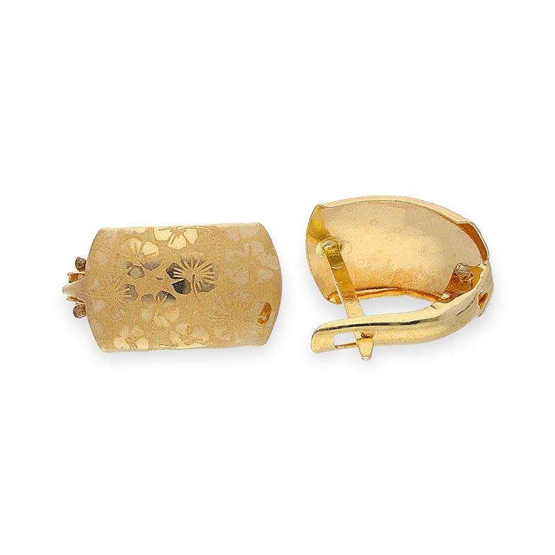Gold Clip Earrings 18KT - FKJERN18K1904 - Image 8