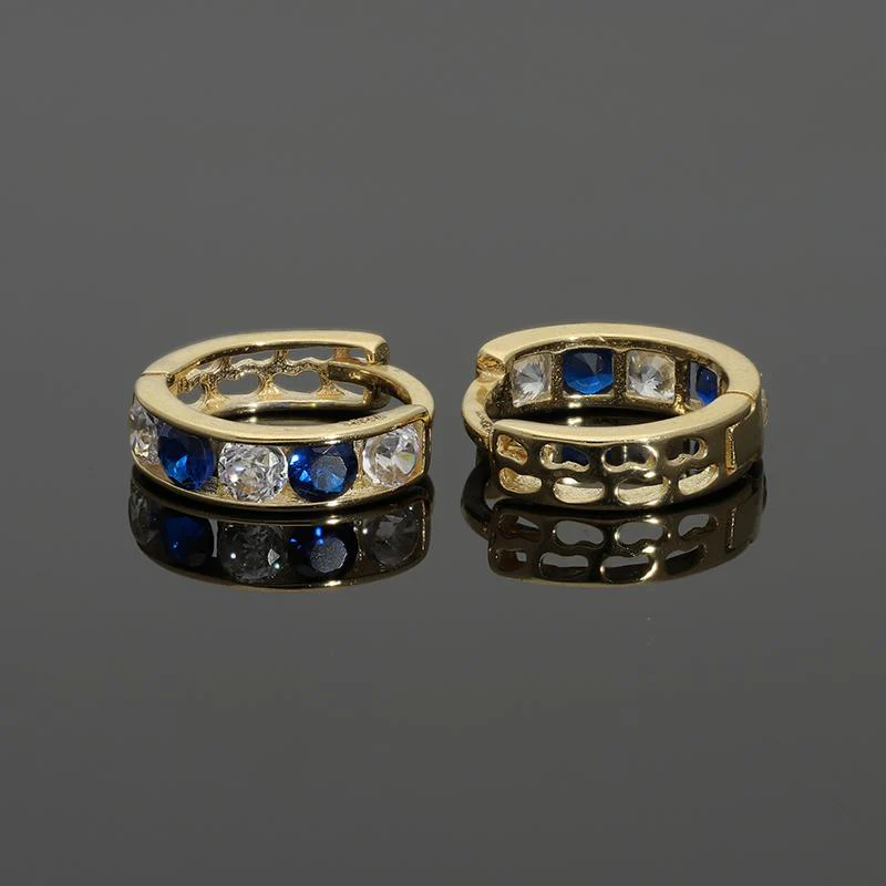 Gold Clip on Hoop Earrings 18KT - FKJERN18K2445 - Image 2