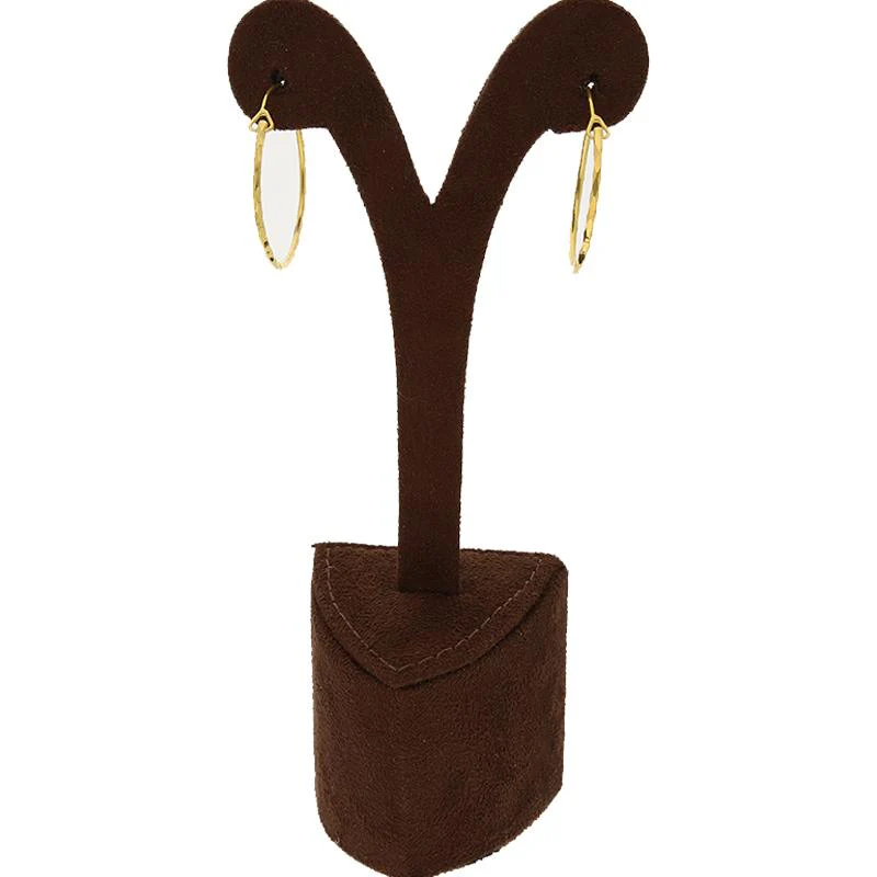 Gold Clip on Hoop Earrings 18KT - FKJERN18K2463 - Image 3