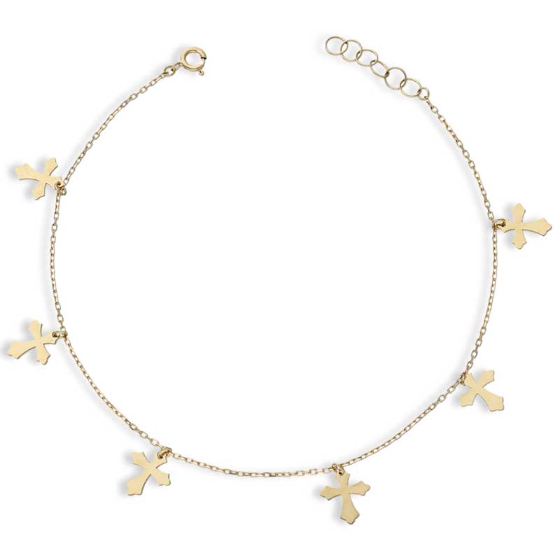Gold Cross Bracelet 18KT - FKJBRL18KU1034