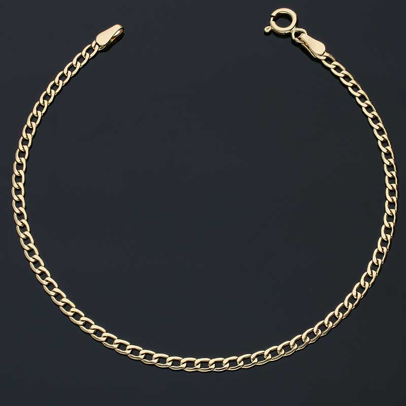 Gold Curb Bracelet 18KT - FKJBRL18KU1032 - Image 3