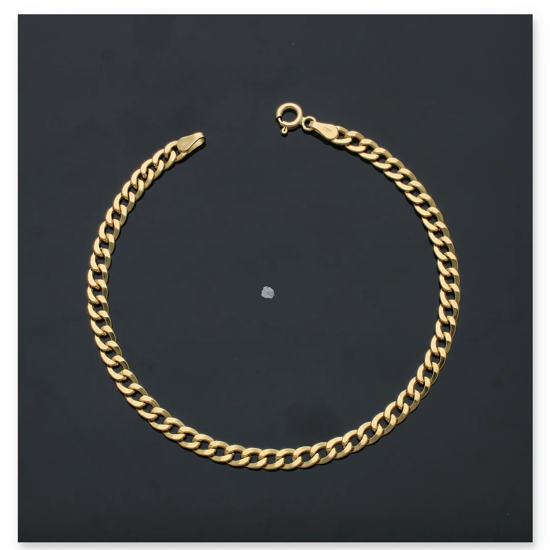 Gold Curb Bracelet 18KT - FKJBRL18KU6127 - Image 3
