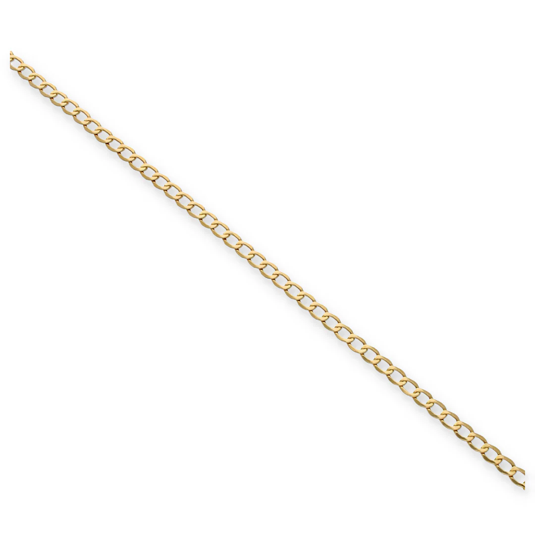 Gold Curb Bracelet 18KT - FKJBRL18KU6128 - Image 2