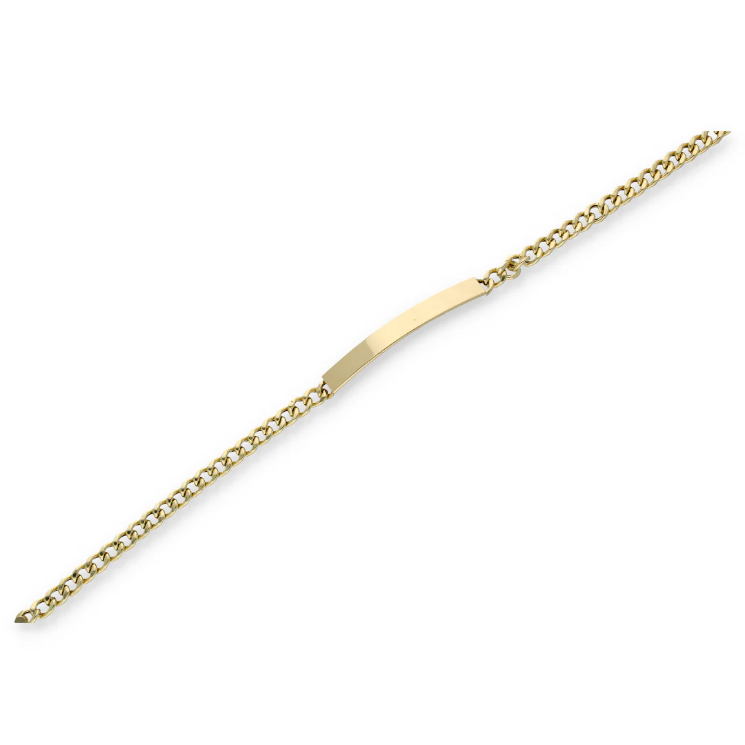 Gold Curb Bracelet 18KT - FKJBRL18KU6362 - Image 2