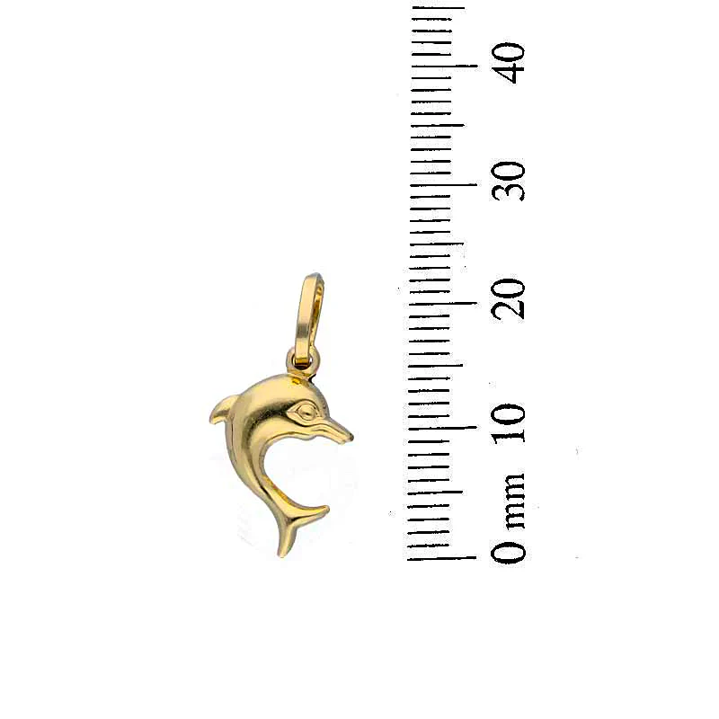 Gold Dolphin Pendant 18KT - FKJPND18KU1101 - Image 2