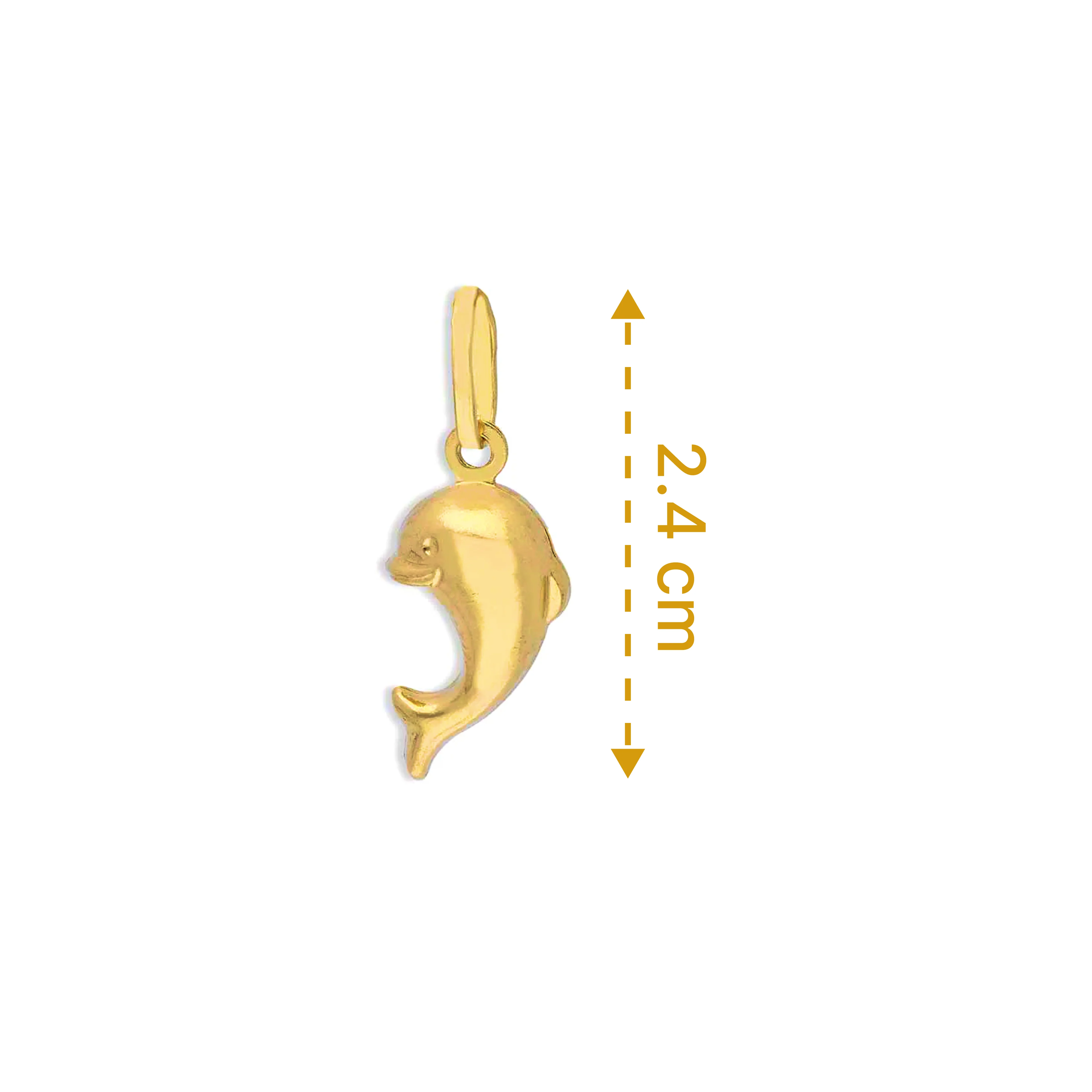 Gold Dolphin Pendant 18KT - FKJPND18KU1120 - Image 2