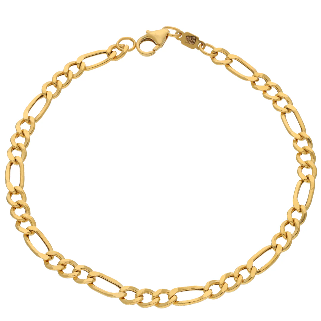 Gold Figaro Bracelet 18KT - FKJBRL18KU6565 - Image 3