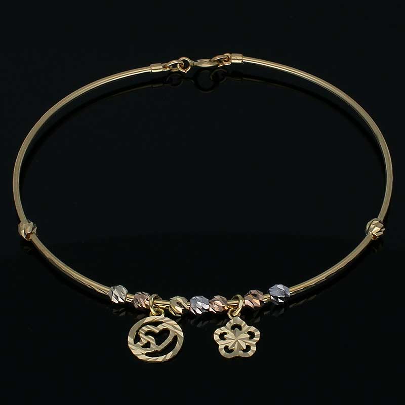 Gold Hanging Bangle in 18KT - FKJBNG18KU2018 - Image 2
