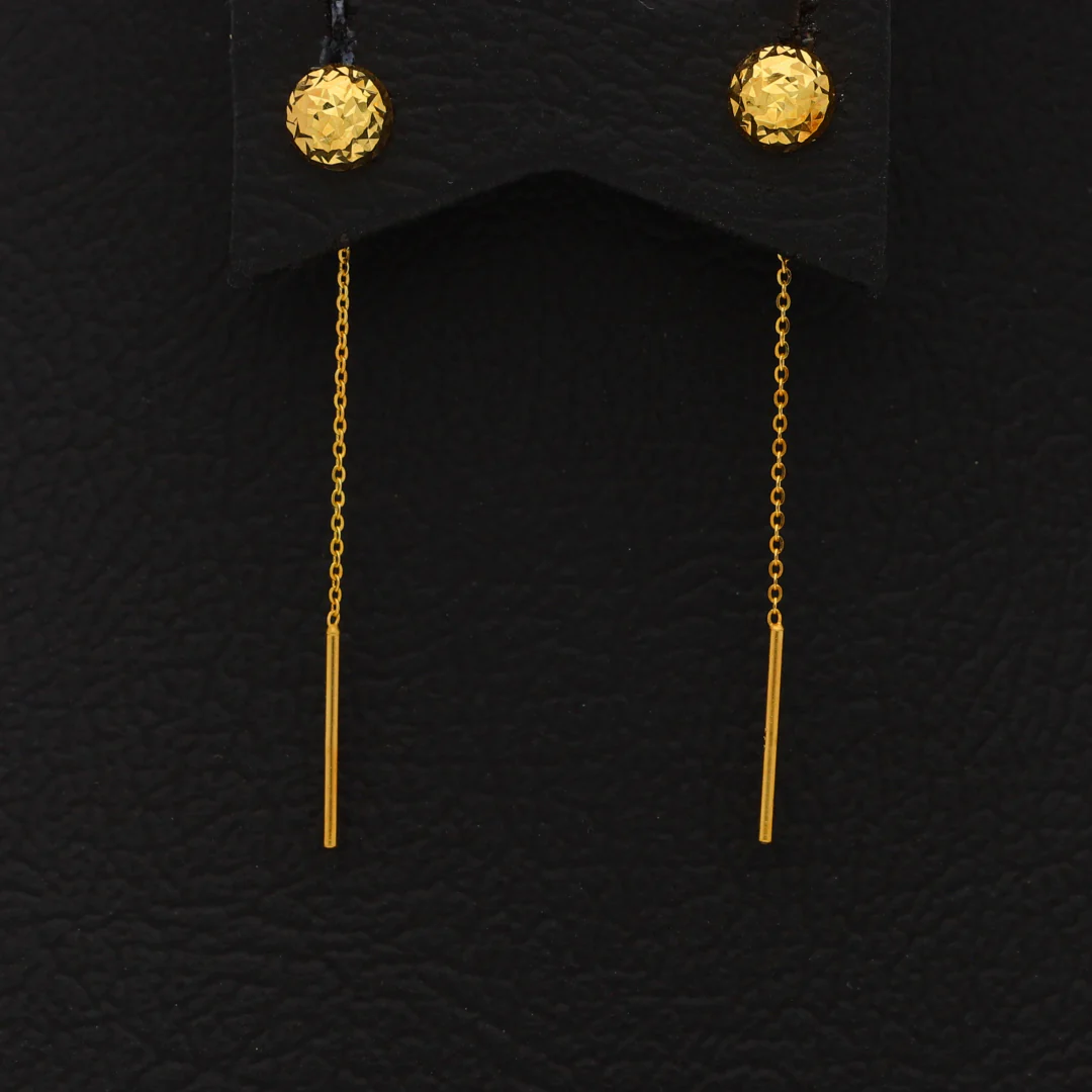 Gold Hanging Earring 18KT - FKJERN18KU6436 - Image 2