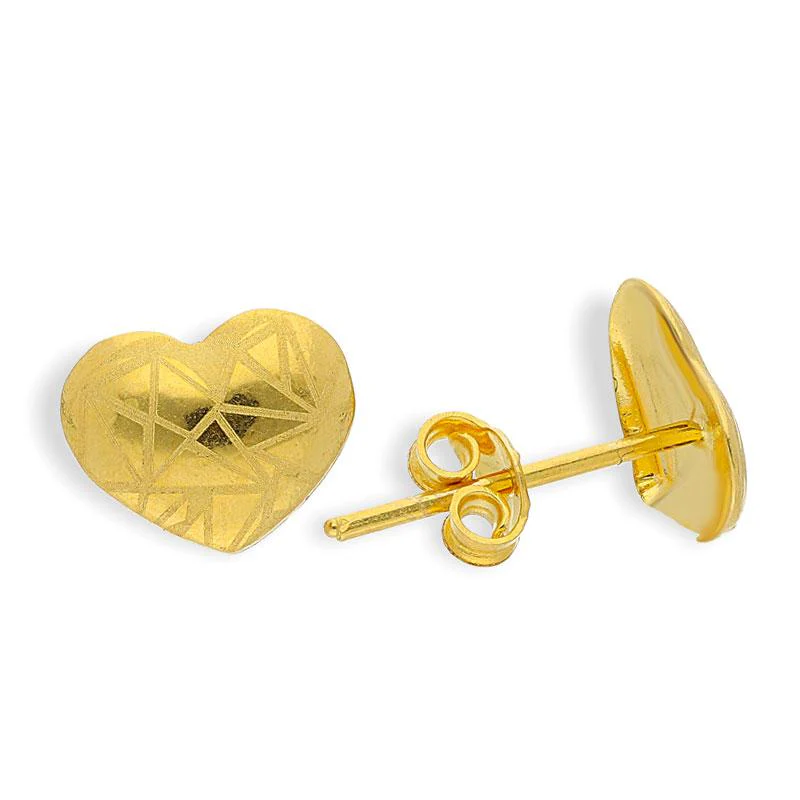 Gold Heart Pendant Set (Necklace and Earrings) 18KT - FKJNKLST18K2150 - Image 4
