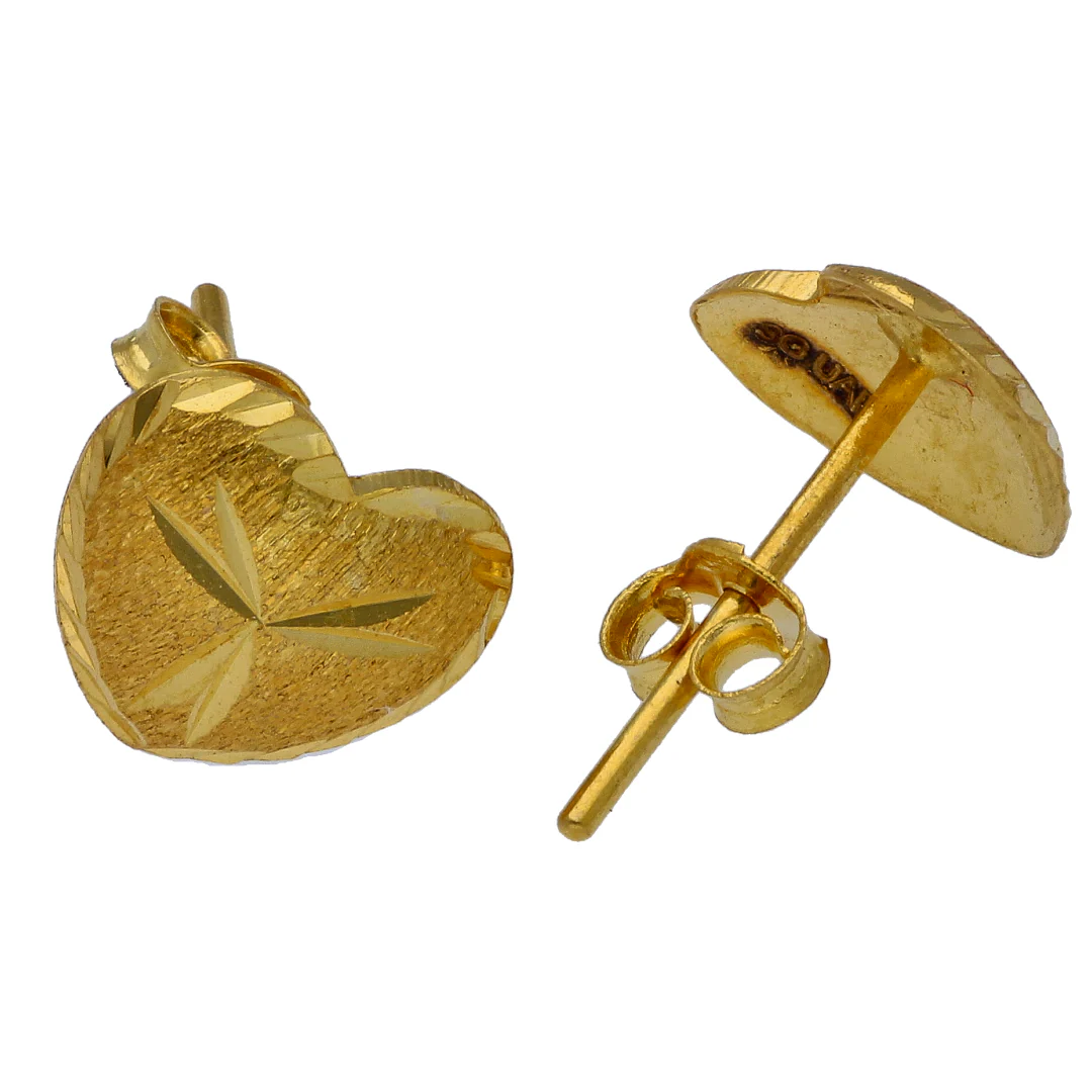 Gold Heart Shaped Pendant Set 18KT - FKJNKLST18KU6473 - Image 3
