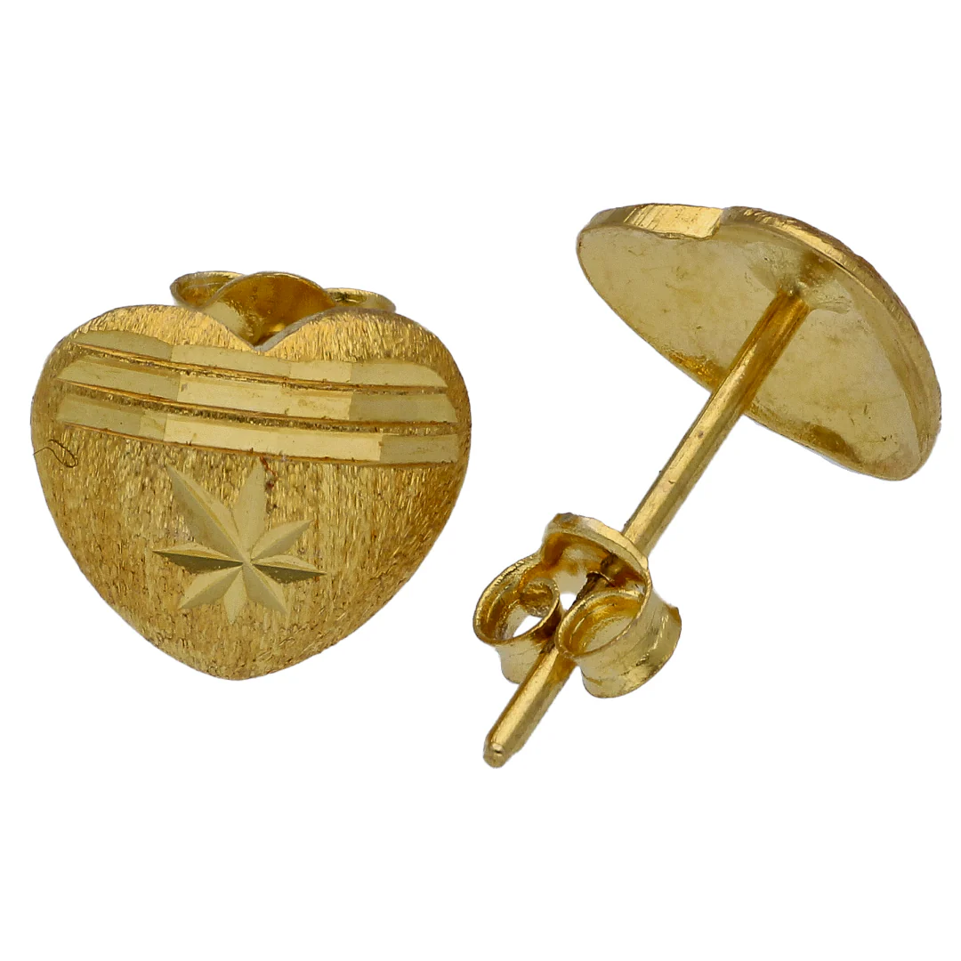 Gold Heart Shaped Pendant Set 18KT - FKJNKLST18KU6489 - Image 4