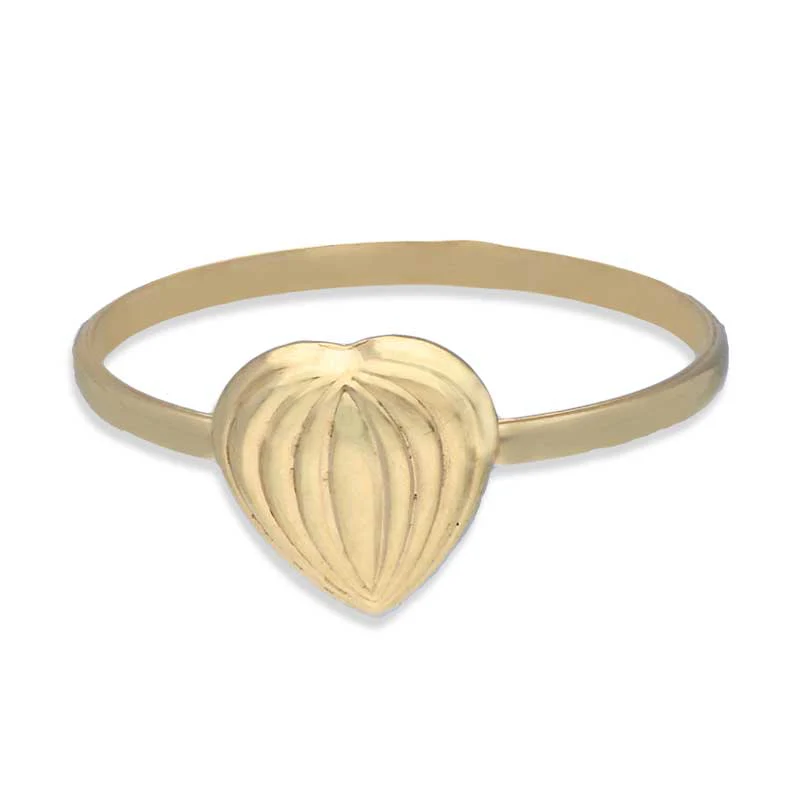 Gold Heart Shaped Ring 18KT - FKJRN18KU2009 - Image 2