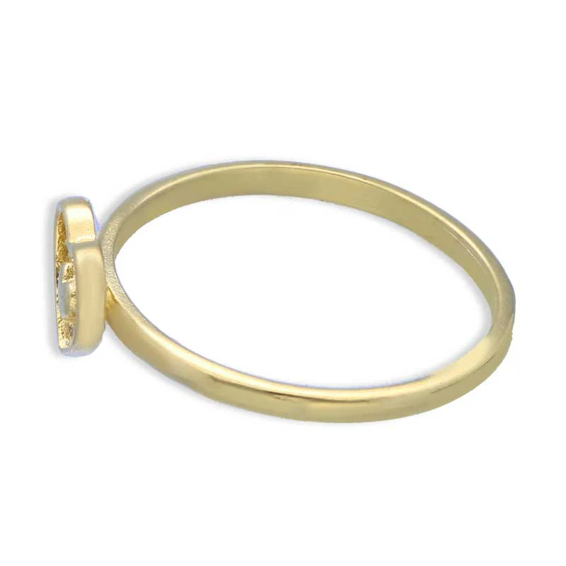 Gold Heart Shaped Ring 18KT - FKJRN18KU2016 - Image 5