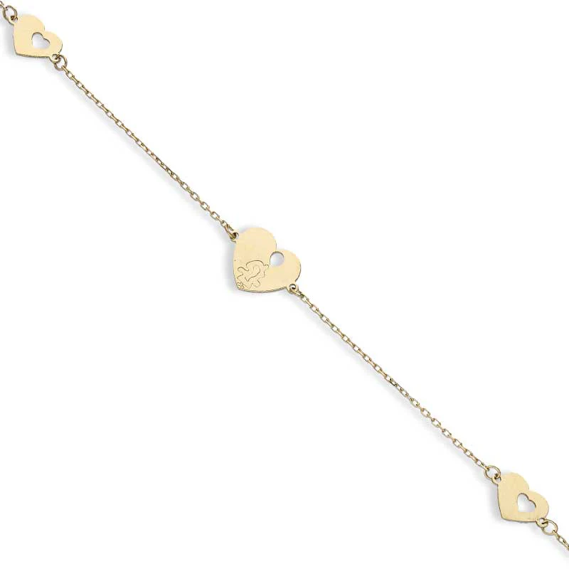 Gold Hearts Bracelet 18KT - FKJBRL18KU1033 - Image 2