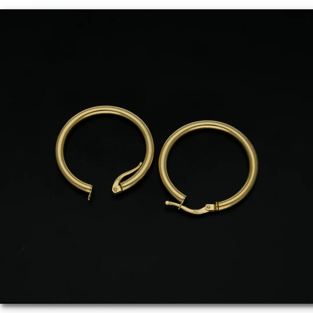 Gold Hoop Earrings 18KT - FKJERN18KU6420