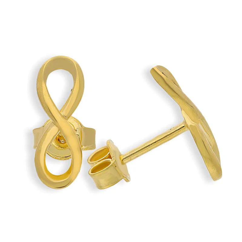 Gold Infinity Pendant Set (Necklace, Earrings and Ring) 18KT - FKJNKLST18K2160 - Image 4