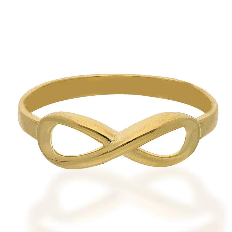 Gold Infinity Pendant Set (Necklace, Earrings and Ring) 18KT - FKJNKLST18K2160 - Image 5