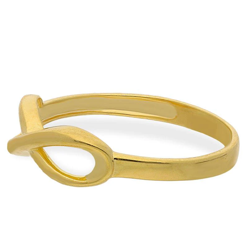 Gold Infinity Pendant Set (Necklace, Earrings and Ring) 18KT - FKJNKLST18K2160 - Image 7