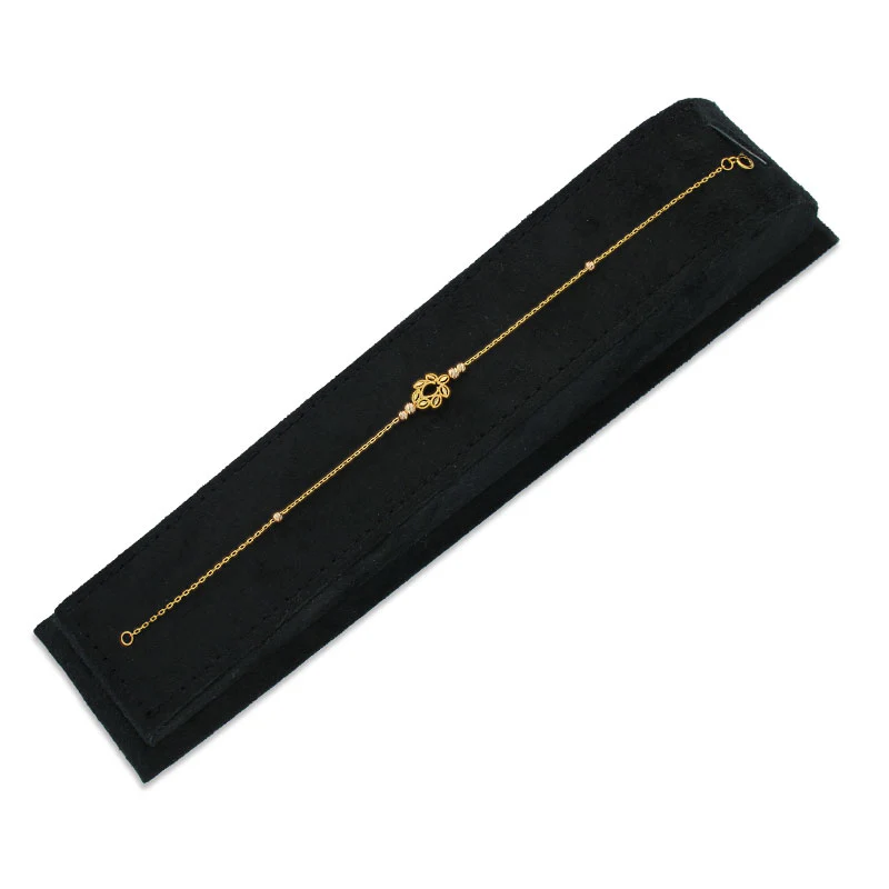 Gold Leaf Shaped Bracelet 21KT - FKJBRL21KU6010 - Image 4