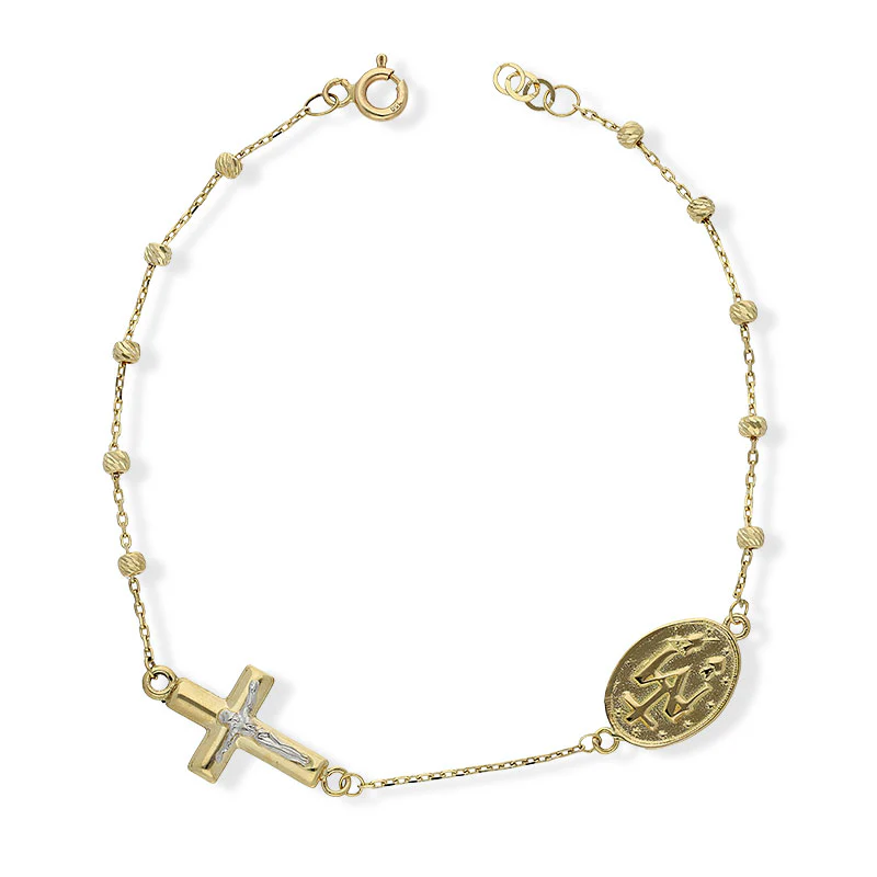 Gold Mother Mary & Jesus Bracelet 18KT - FKJBRL18KU1001 - Image 2