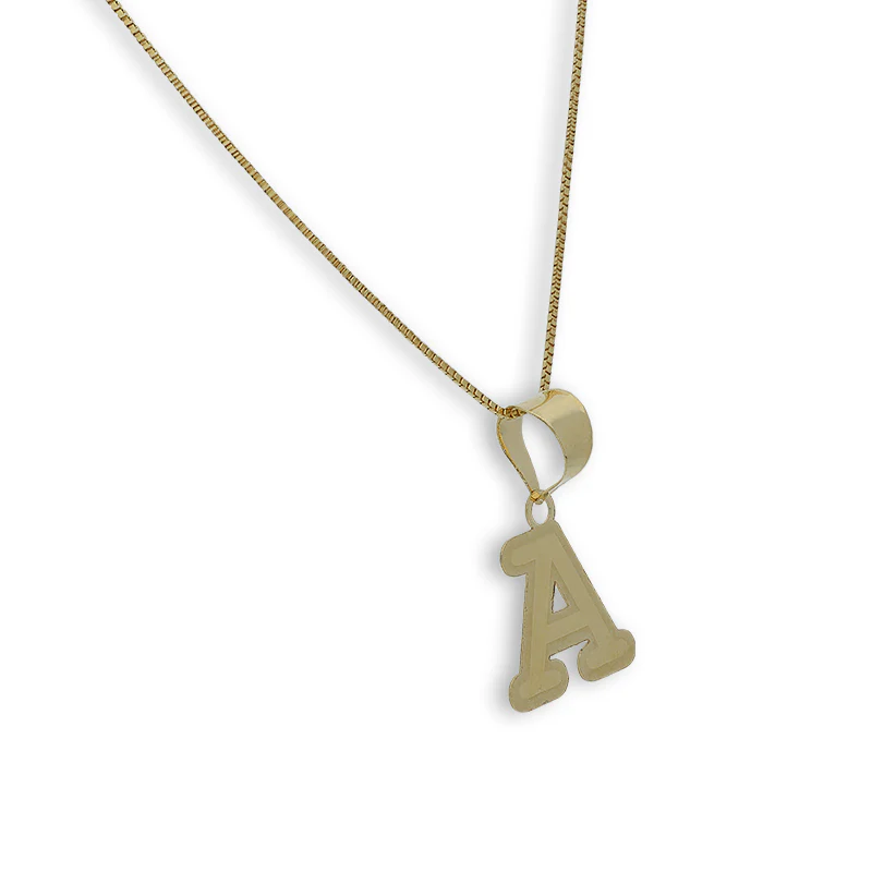 Gold Necklace (Chain with Alphabet Pendant) 18KT - FKJNKL18K2260 - Image 2