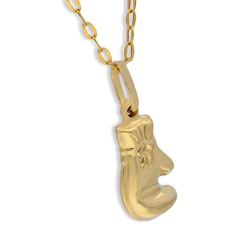 Gold Necklace (Chain with Boxing Glove Pendant) 18KT - FKJNKL18KU1119 - Image 2