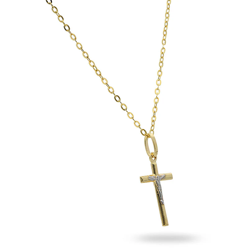 Gold Necklace (Chain with Cross Pendant) 18KT - FKJNKL18KU1001 - Image 2
