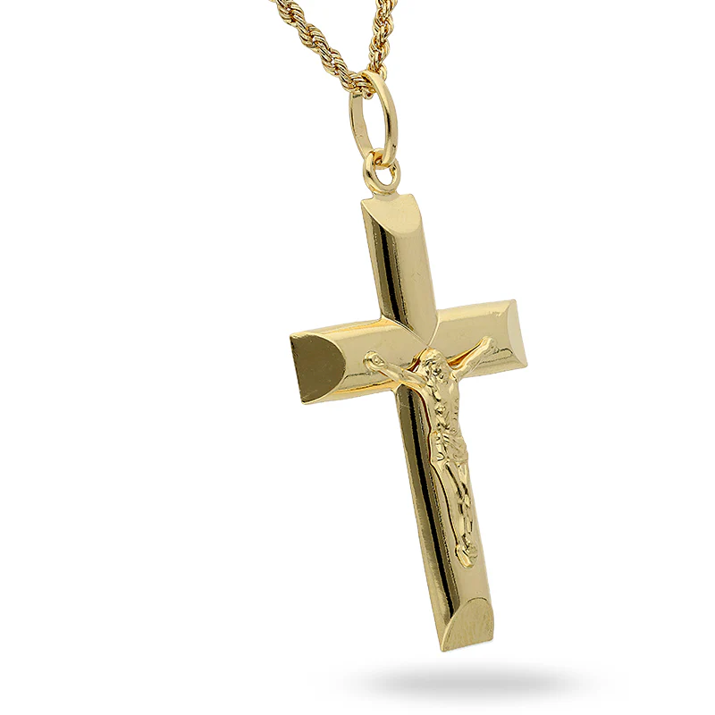 Gold Necklace (Chain with Cross Pendant) 18KT - FKJNKL18KU1009 - Image 2