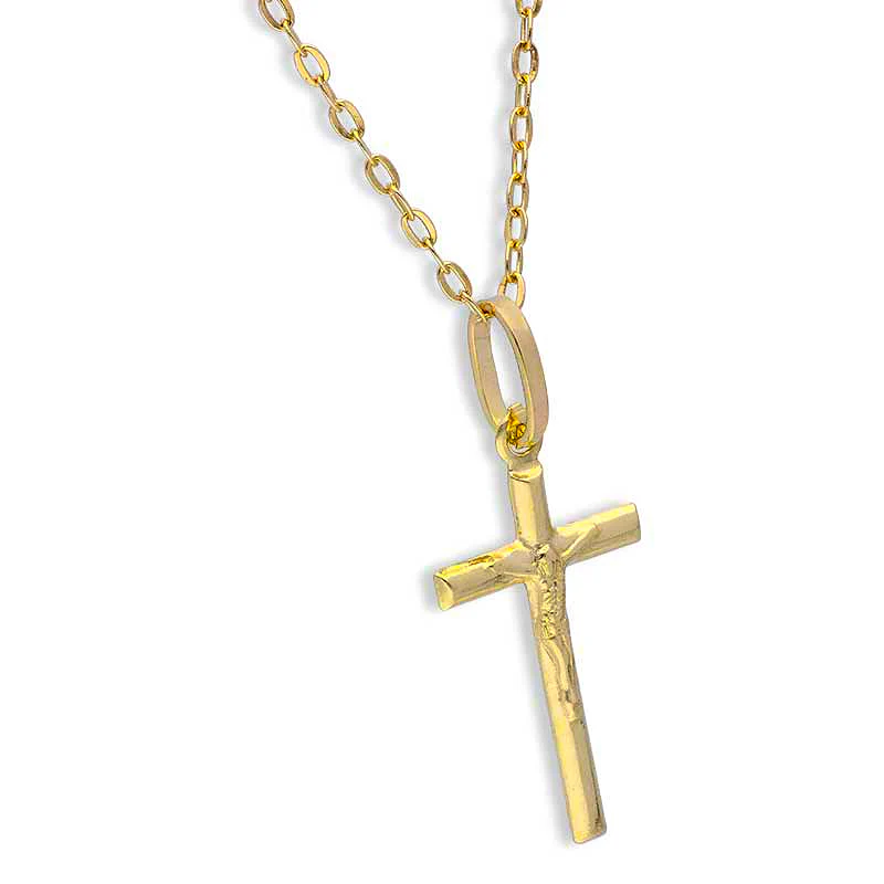 Gold Necklace (Chain with Cross Pendant) 18KT - FKJNKL18KU1153 - Image 2