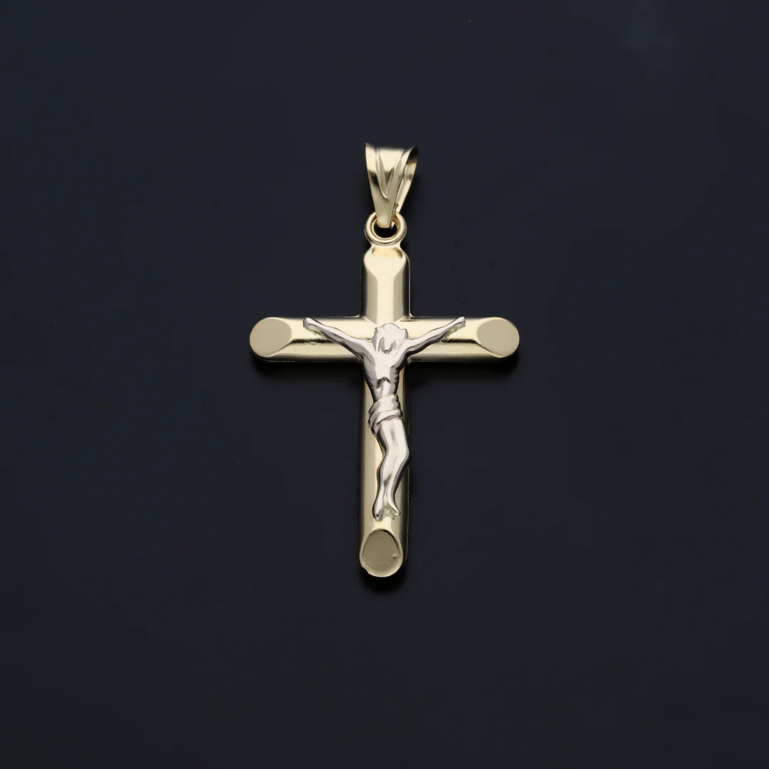 Gold Necklace (Chain with Crucifix Pendant) 18KT - FKJNKL18KU6141 - Image 2